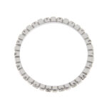 Fabio Ferro Eternity Alternate Ring in White Gold and 0.16 Carat Diamonds