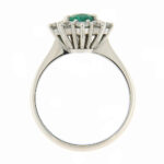 Fabio Ferro Kate Grande Ring with Emerald in White Gold and Diamonds