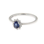 Fabio Ferro Kate Mini Ring with Blue Sapphire and Brilliant Cut Diamonds