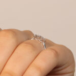 Trilogy Fabio Ferro Model Mini Castle Ring in White Gold with Diamonds 0.42 Carats