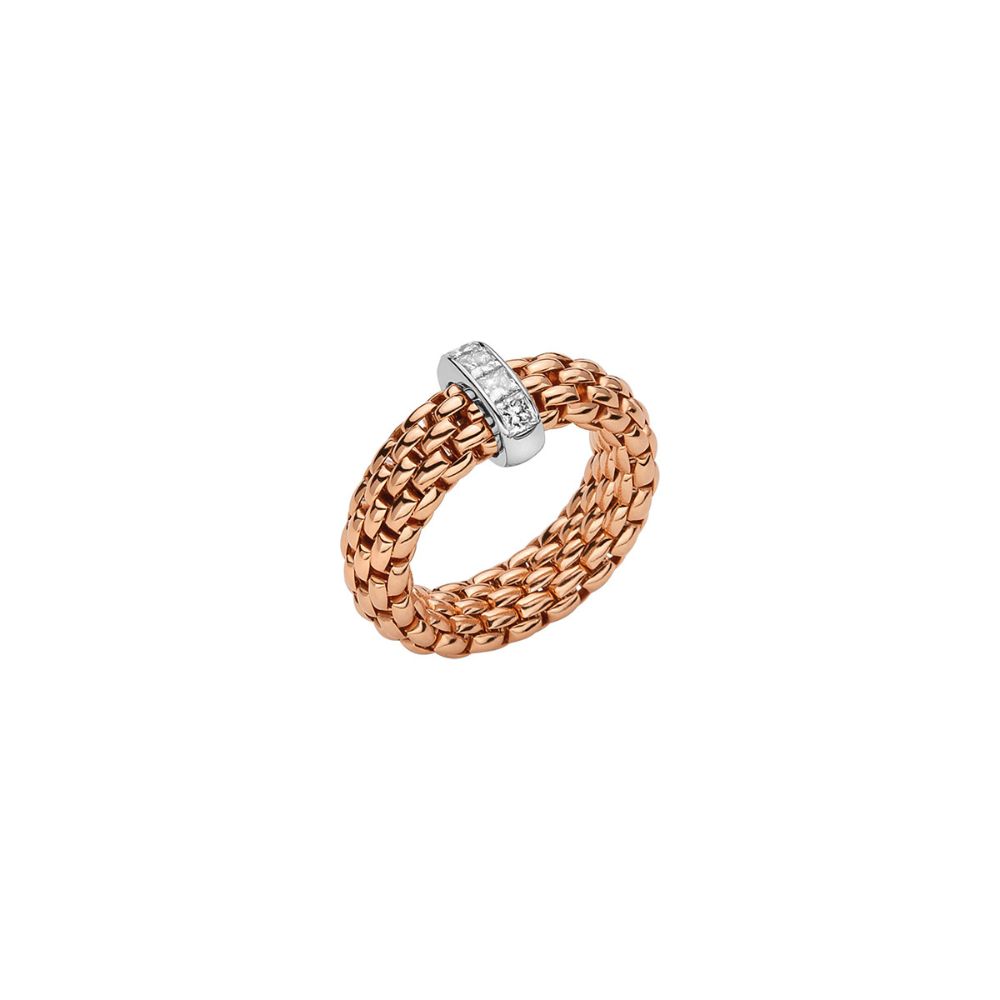 Fope Vendome Collection Flex It Ring in Rose Gold with Diamonds