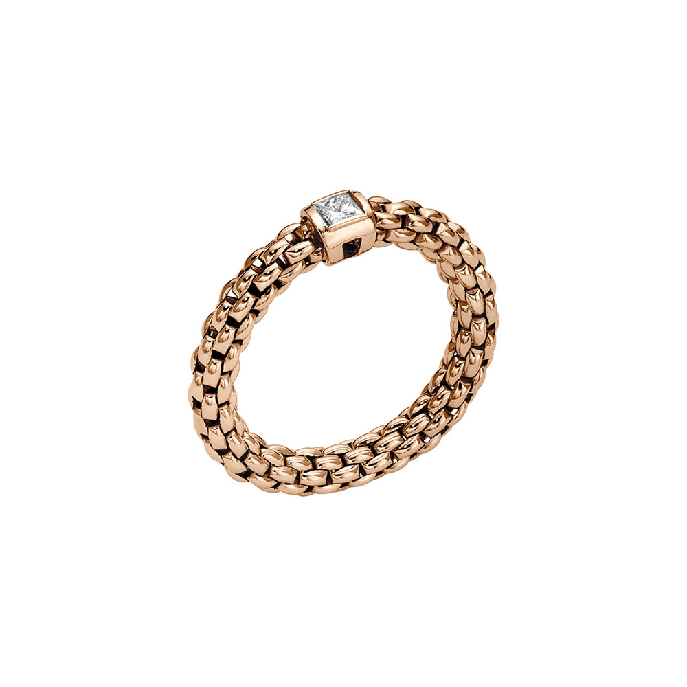 Fope Souls Collection Flex It Ring in Rose Gold with Diamond