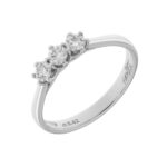 Trilogy Fabio Ferro Ring in White Gold with Brilliant Cut Diamonds 0.55 Carat