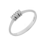 Trilogy Fabio Ferro Ring in White Gold with Brilliant Cut Diamonds 0.55 Carat