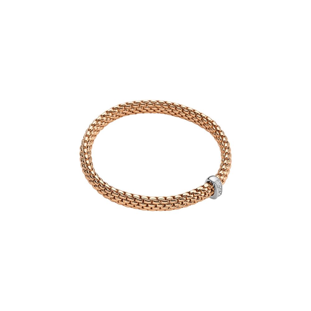 Fope Vendome Collection Flex It Bracelet in Rose Gold with Diamonds Large