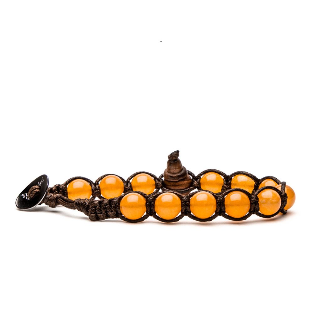 Tibetan Tamashii Bracelet with Orange Jade