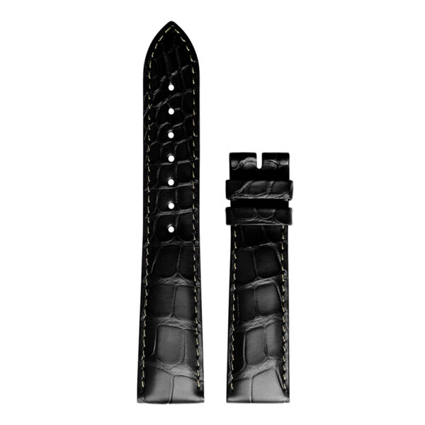 Longines Alligatorlederarmband Schwarz 19 mm L682119979