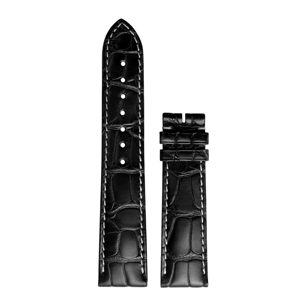 Cinturino Longines in Pelle di Alligatore Nero 20 mm L682120102