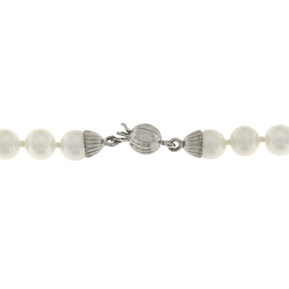 Freshwater White Cultured Iron Fabio Pearls Necklace 6-6.5 mm - Fabio Ferro  I Gioielli