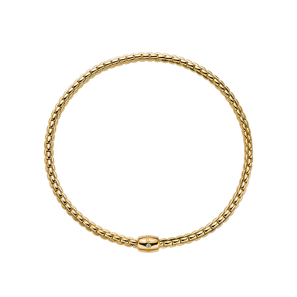 Fope Choker Necklace Eka Flex It Collection in Yellow Gold with Diamond