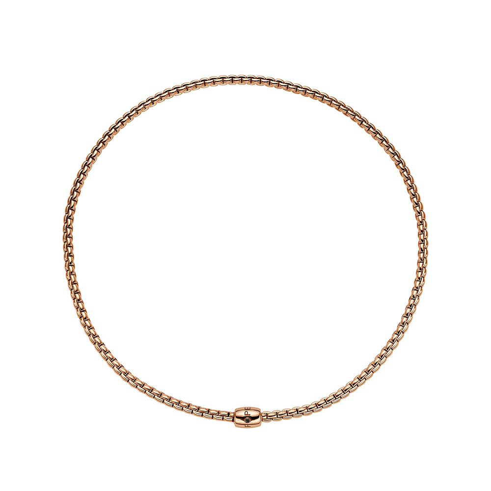 Eka Flex It Collection Fope Choker Necklace in Rose Gold with Black Diamond