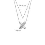 Ti Sento Milano Cross Necklace with Zircons