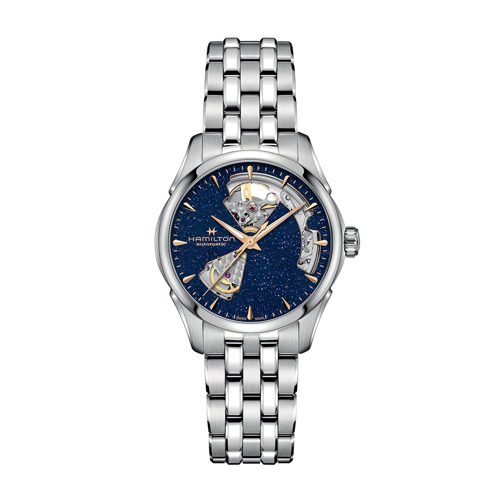 Orologio Hamilton Jazzmaster Open Heart Lady Auto Blu Cosmo 36 mm