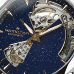 Orologio Hamilton Jazzmaster Open Heart Lady Auto Blu Cosmo Pelle 36 mm