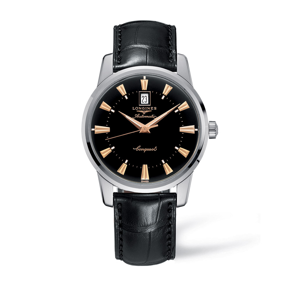 Longines Conquest Heritage Automatic Black Lacquered Polished