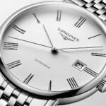 Longines Elegant Collection Automatikuhr aus weißem Stahl 41 mm