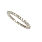 Eternity Fabio Ferro Ring in White Gold with Brilliant Cut Diamonds 0.62 Carat