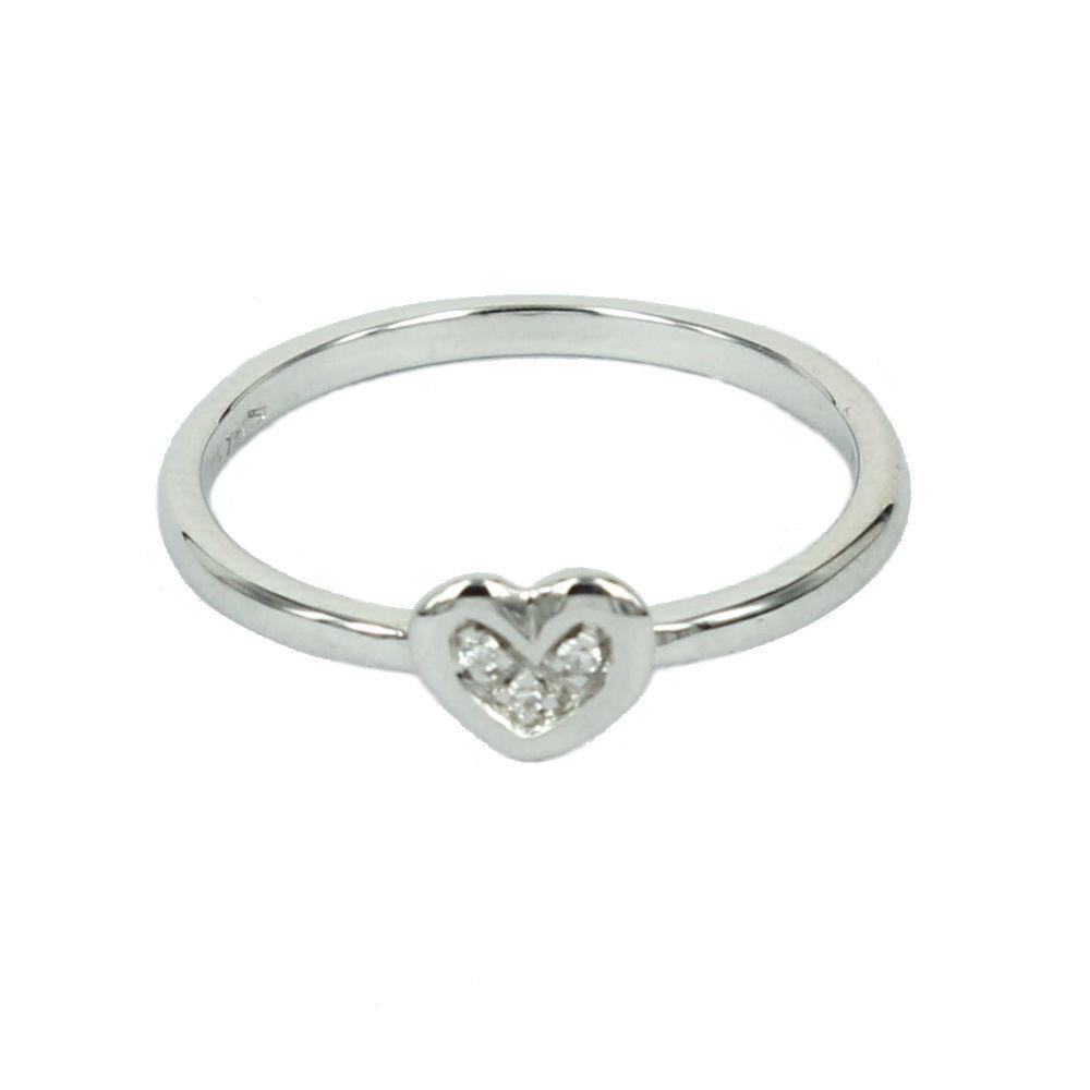 Celtic Rings for Women, White Gold Halo Diamond Ring CT7328