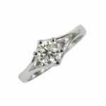 Fabio Ferro White Gold Engagement Ring with 0.70 Carat Solitaire Diamond