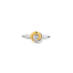 Ti Sento Milano Infiniti Circles Gold Plated Silver Ring