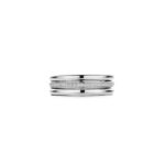 Ti Sento Milano Ring Domed Band in Silver and Zircons