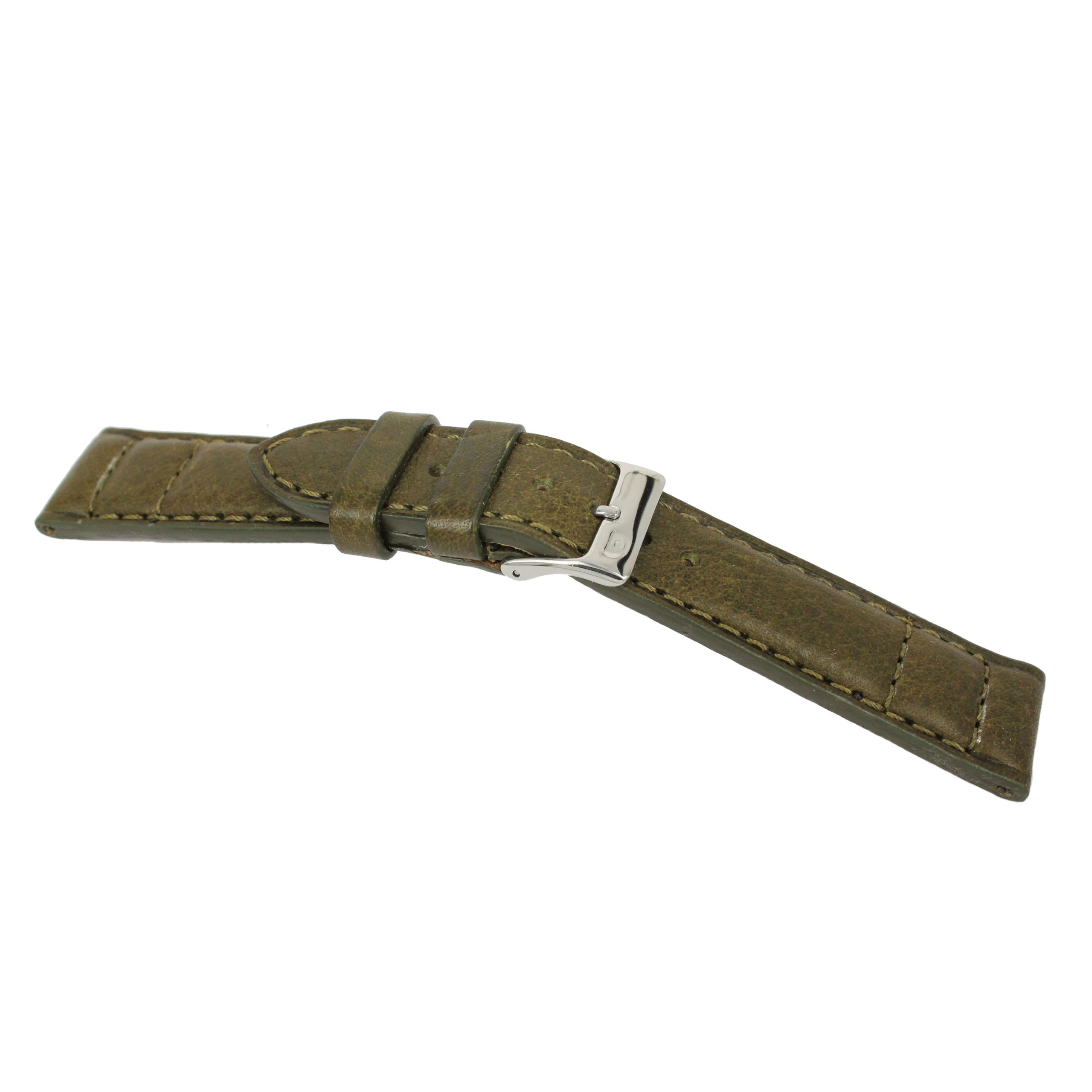 Vintage Style Leather Strap Green Color