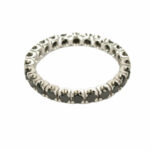 Fabio Ferro Eternity Ring in White Gold with Black Diamonds 1.43 Carats