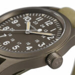 Hamilton Khaki Field Mechanical Green MM 38 Watch with Green Leather Strap